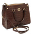 Croque - Croc print leather handbag